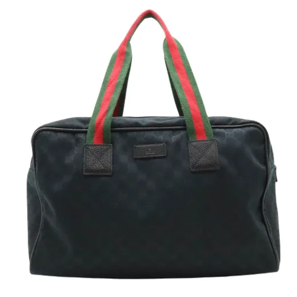 Gucci Vintage Pre-owned Canvas travel-bags Black Dames