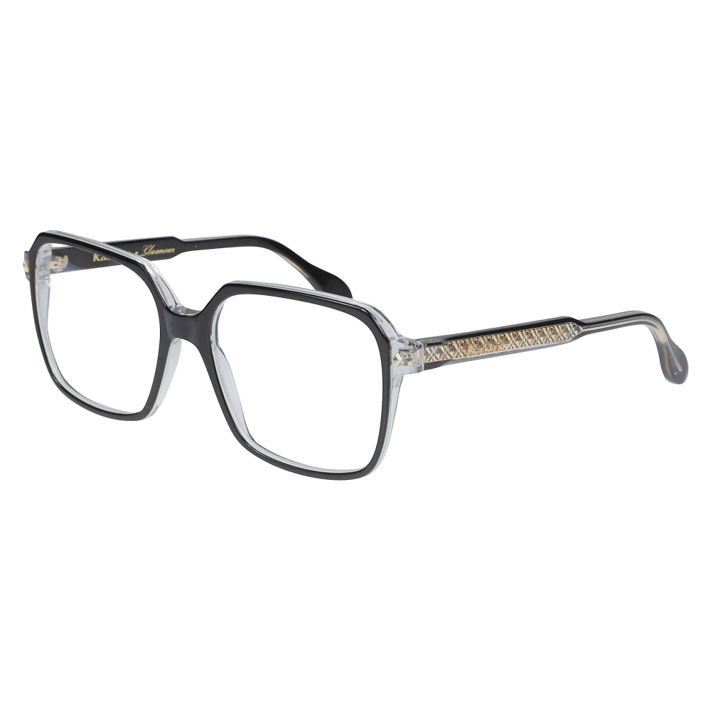 Kador Unisex Black Glasses, 55 Mm, Lisa Glamour Square Frame