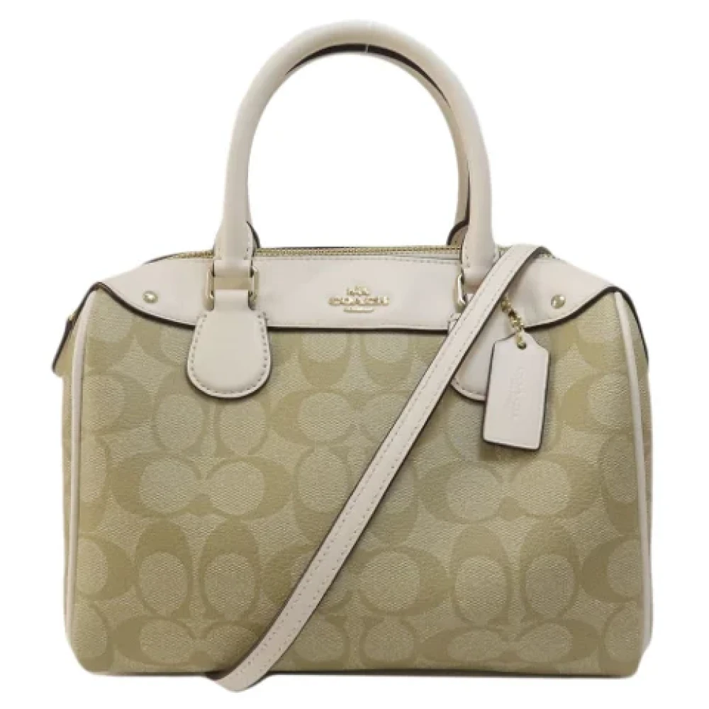 Coach Pre-owned Plastic handbags Beige Dames