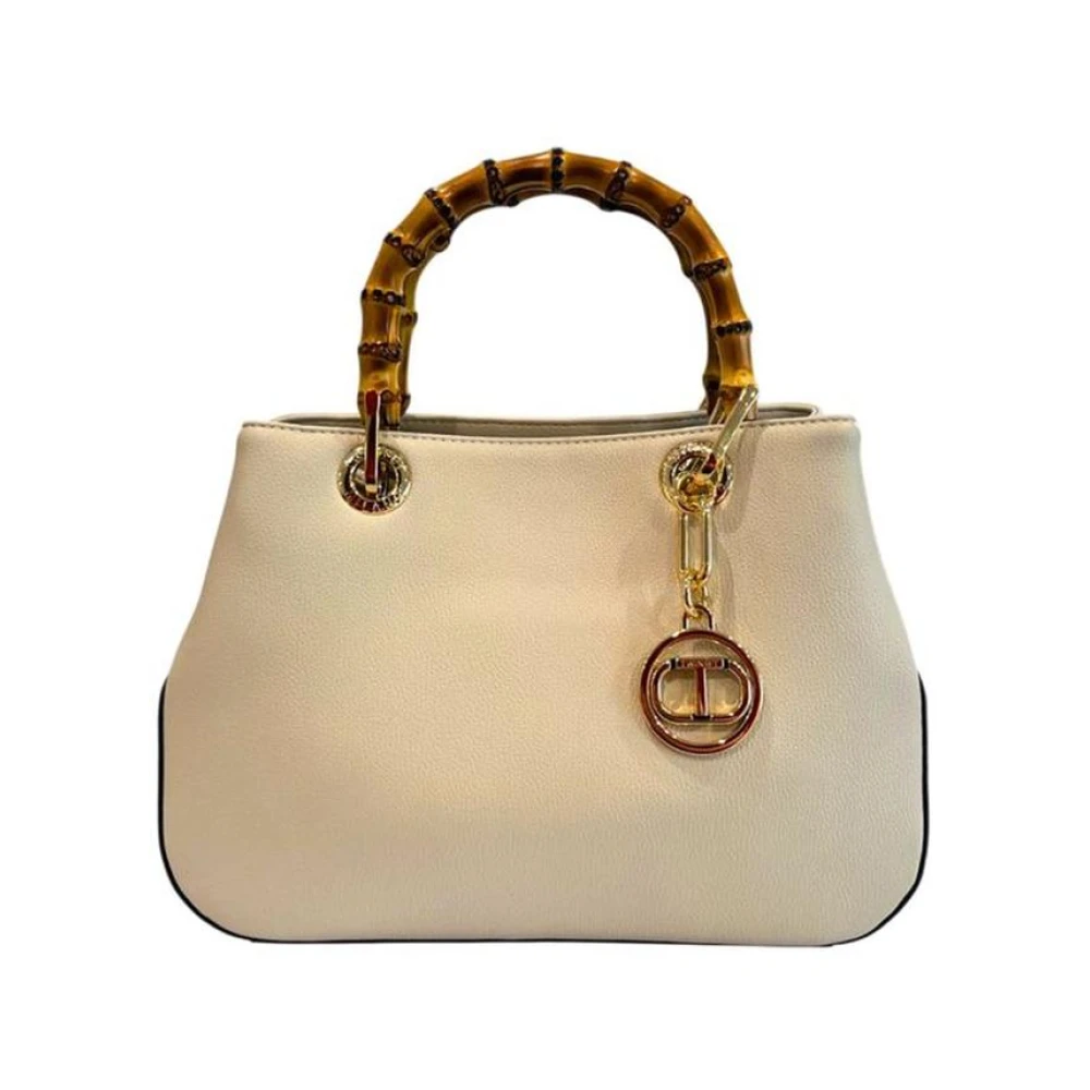 Twinset Women's Beige Elegant Pu Leather Handbag - Handbags - One Size - Bags