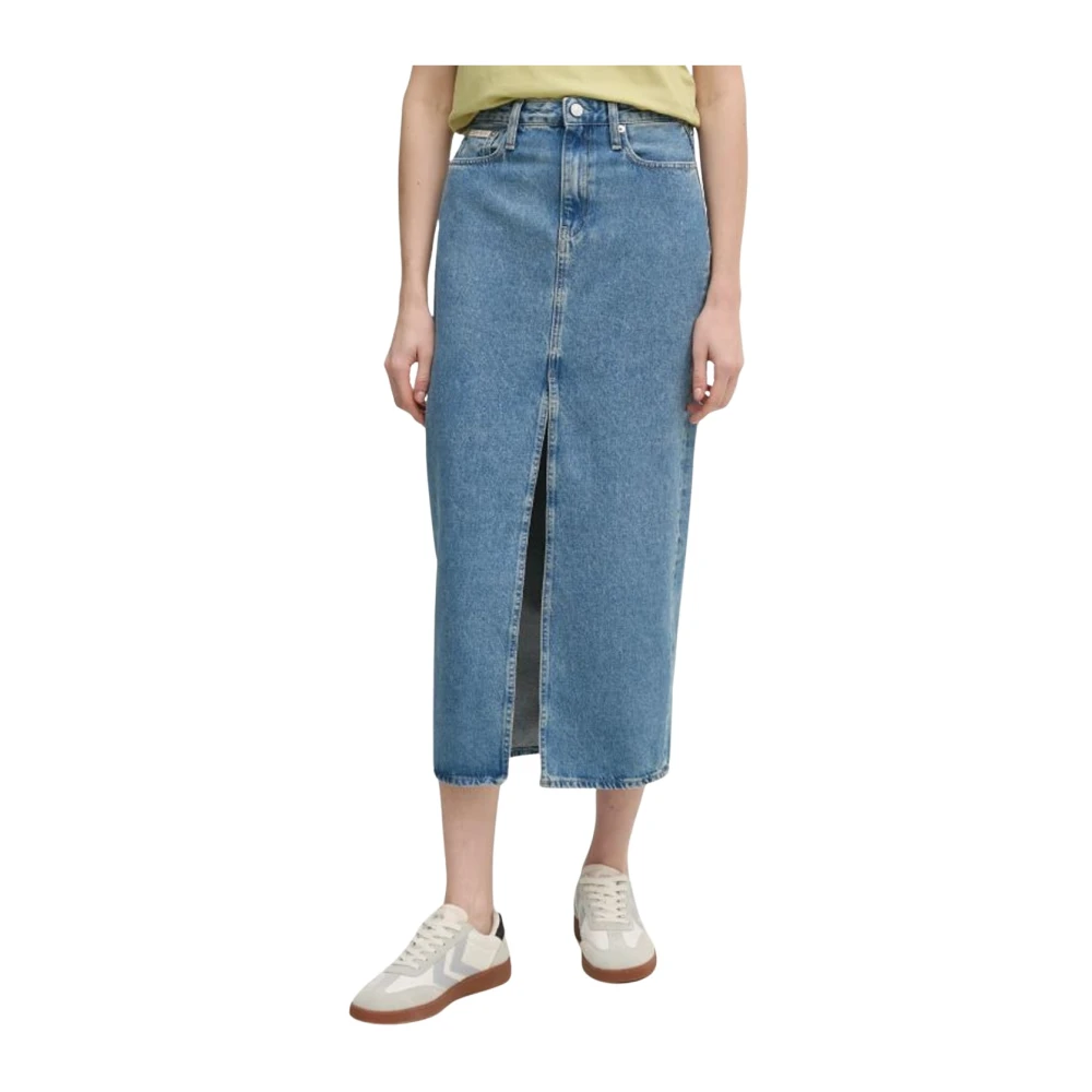 Calvin Klein Jeans Women's Blue Denim Skirts,, Light Denim Skirts W26