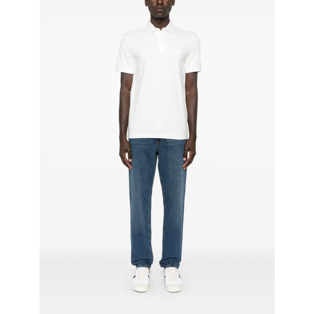 Hugo Boss Witte T-shirts en Polos met bordino White Heren
