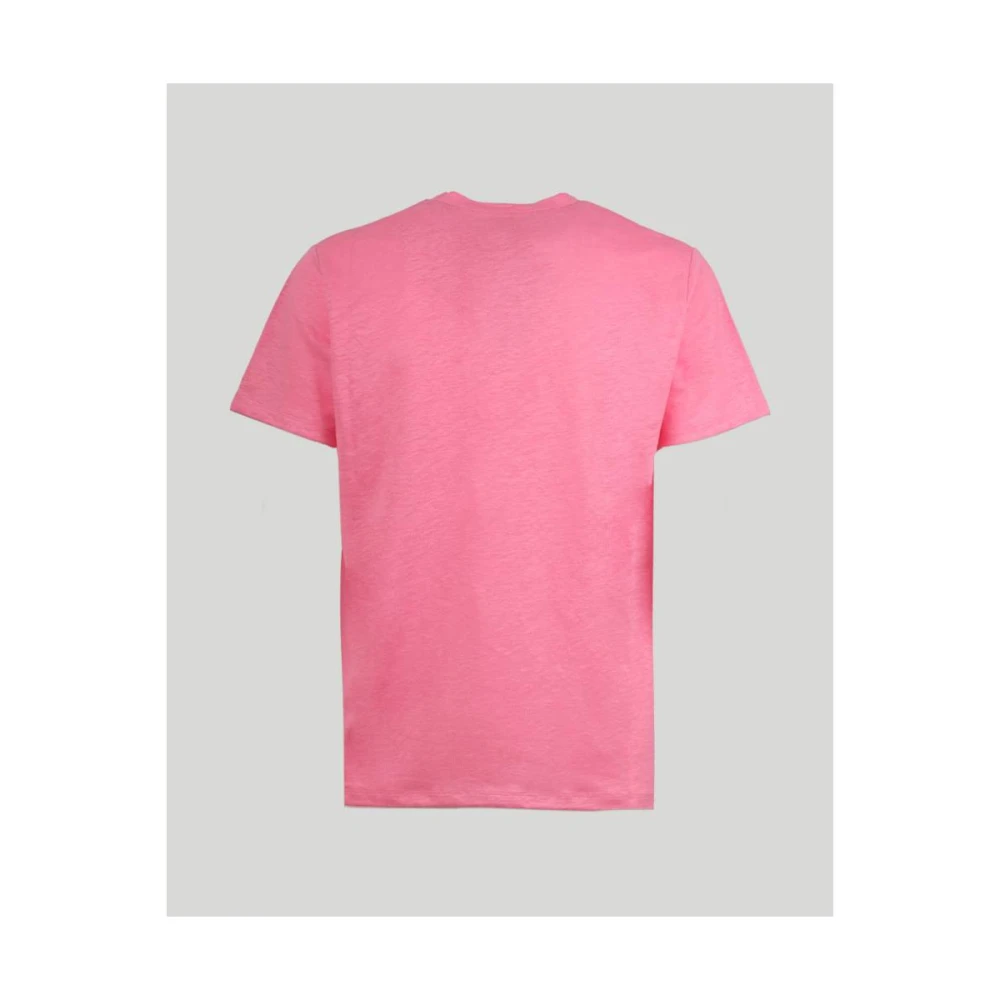 MC2 Saint Barth Linnen T-shirt met voorzak Pink Heren