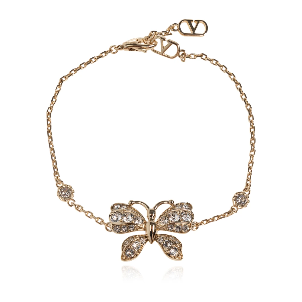 Valentino Garavani Bracelet With Butterfly Pendant - Female - Bracelets - Yellow - S - Accessories