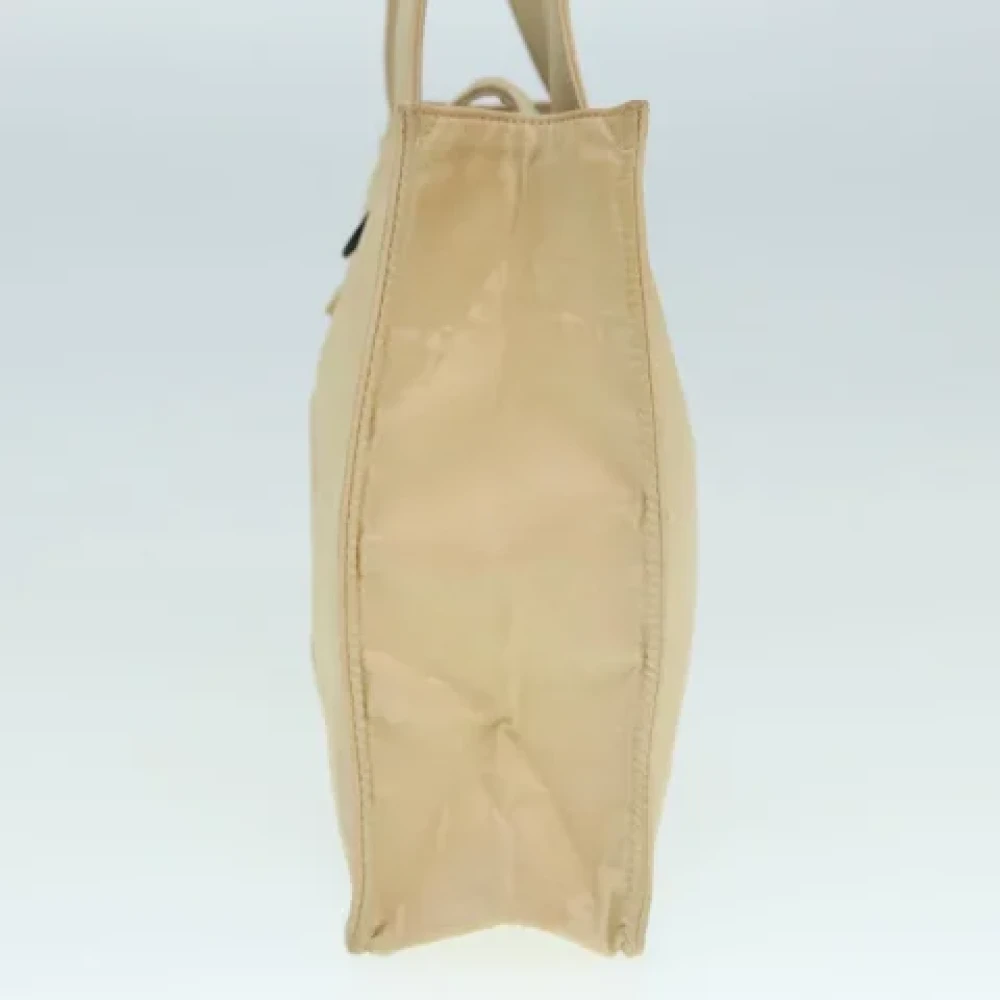 Chanel Vintage Pre-owned Canvas chanel-bags Beige Dames