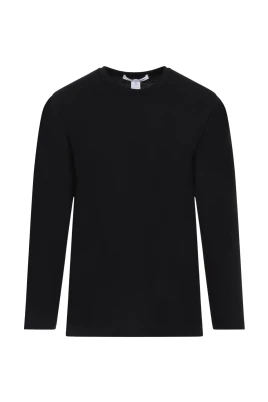 Svart bomulls-T-shirt