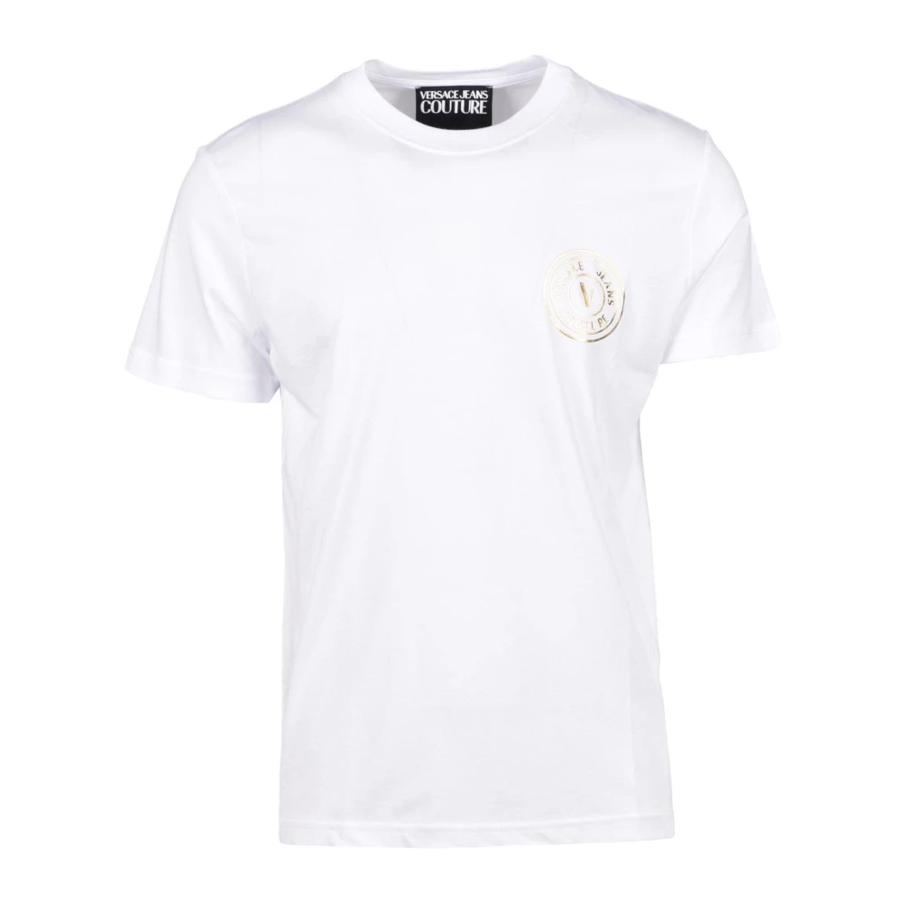 Versace Jeans Couture Katoenen T-shirt met Stijlvol Ontwerp White Heren
