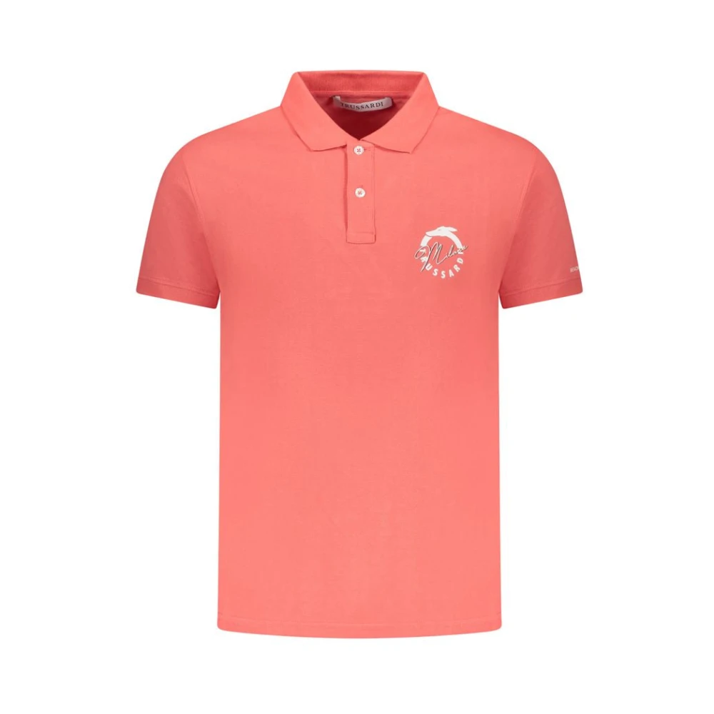 Trussardi Men's Pink Cotton Polo Shirt
