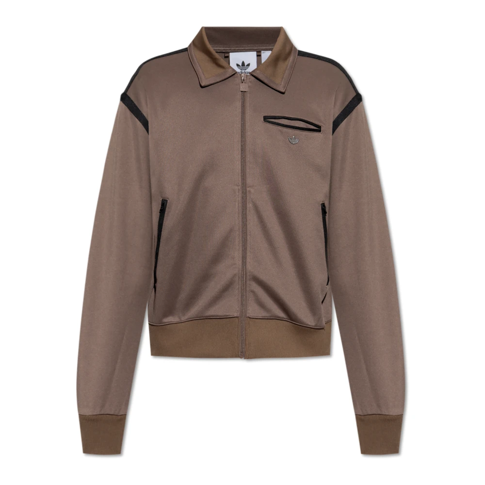 adidas Originals Sweatshirt met logo-vormige applicatie Brown Heren