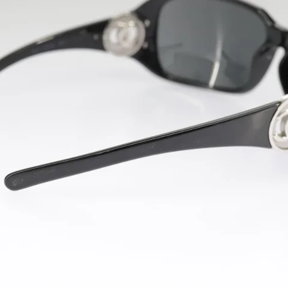 Chanel Vintage Pre-owned Plastic sunglasses Black Dames