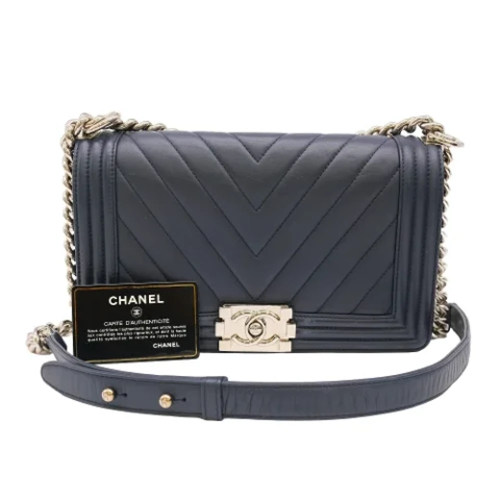 Chanel Vintage Pre-owned Canvas chanel-bags Blue Dames