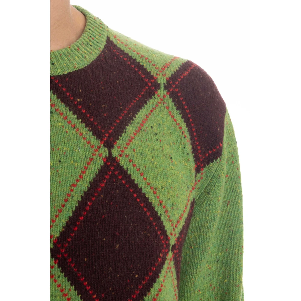 Ballantyne Klassieke Diamond Sweaters Green Heren