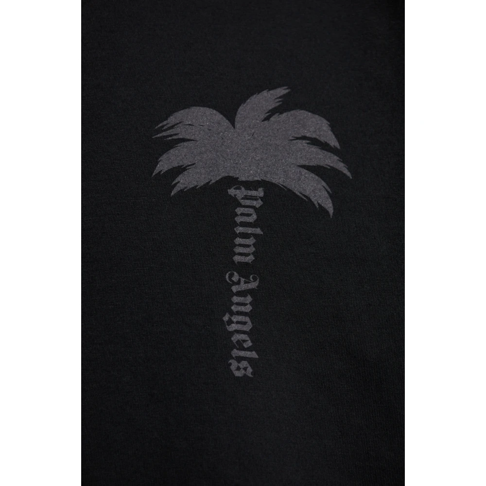 Palm Angels Bedrukt T-shirt Black Heren