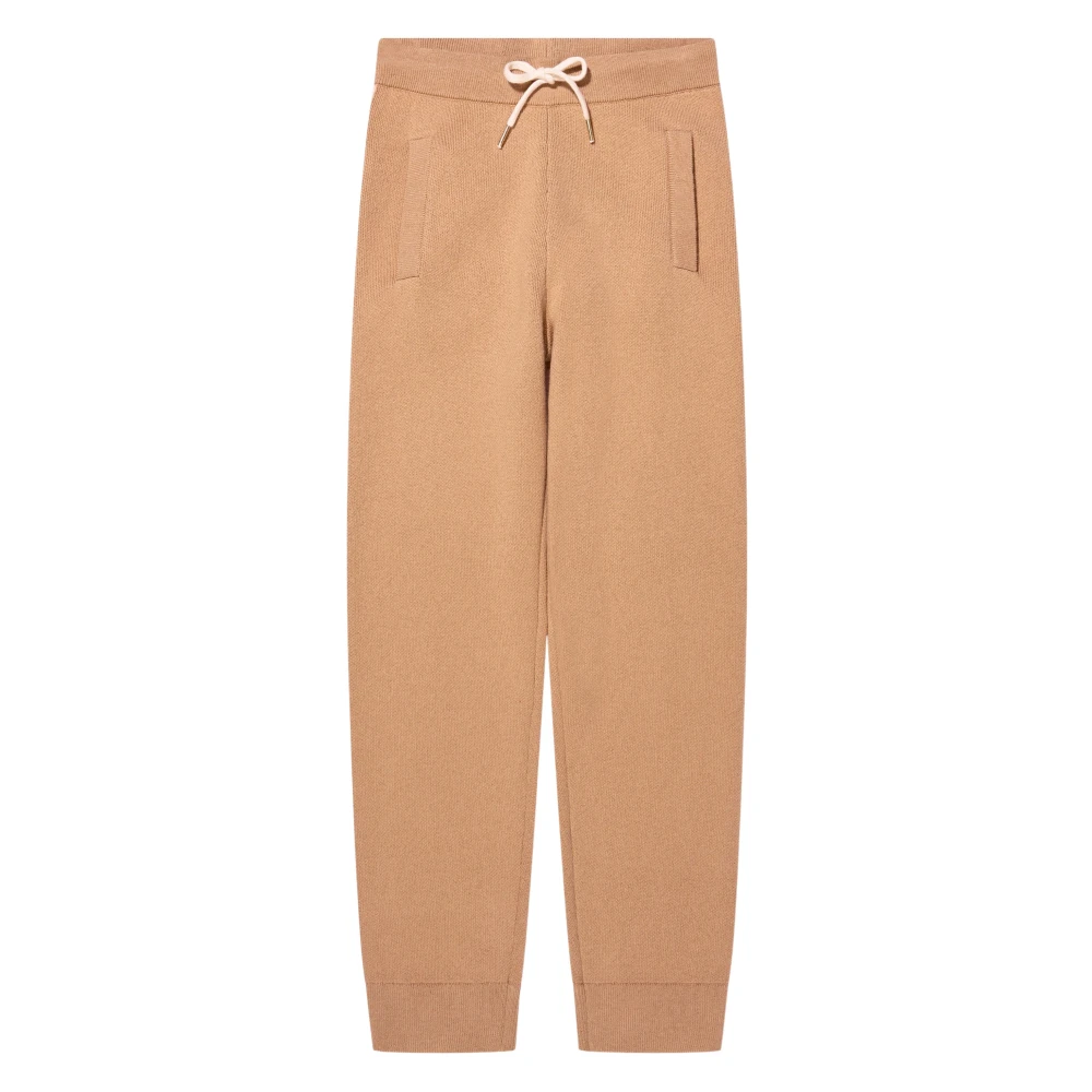 Chloé Girls Beige Sweatpants, 3 Y, Knitted Trousers