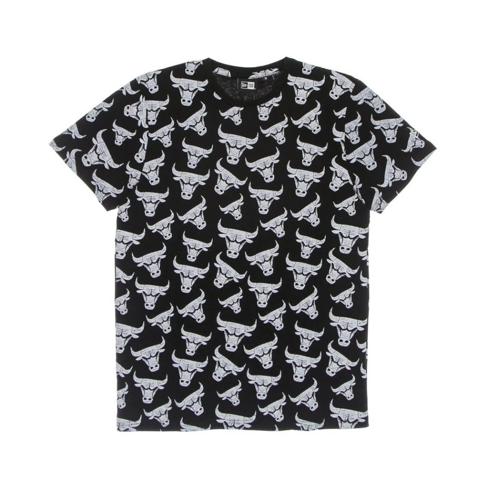 New era Chicago Bulls Logo Tee Zwart Black Heren