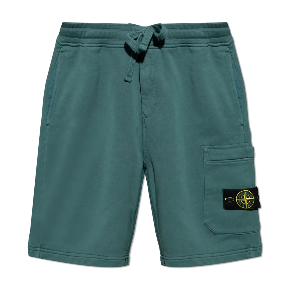 Stone Island Shorts met logo Green Heren
