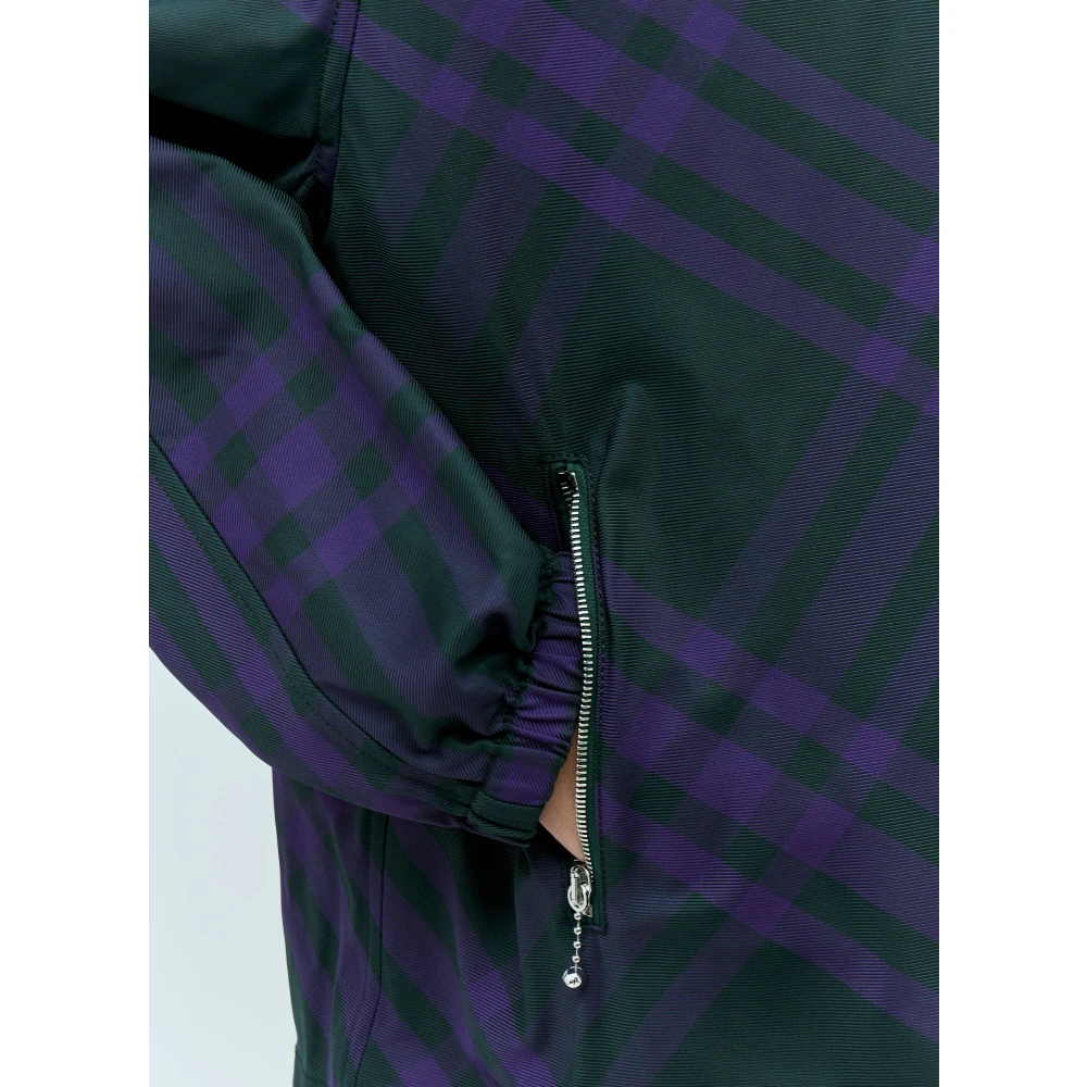 Burberry Nylon-Twill Windbreaker Jacket Purple Dames