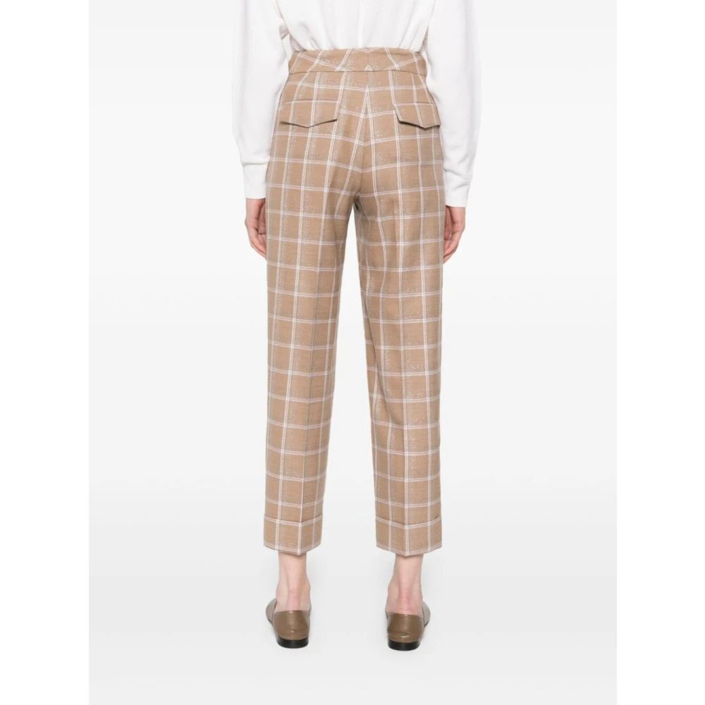 PESERICO Stijlvolle Panta Broek Brown Dames