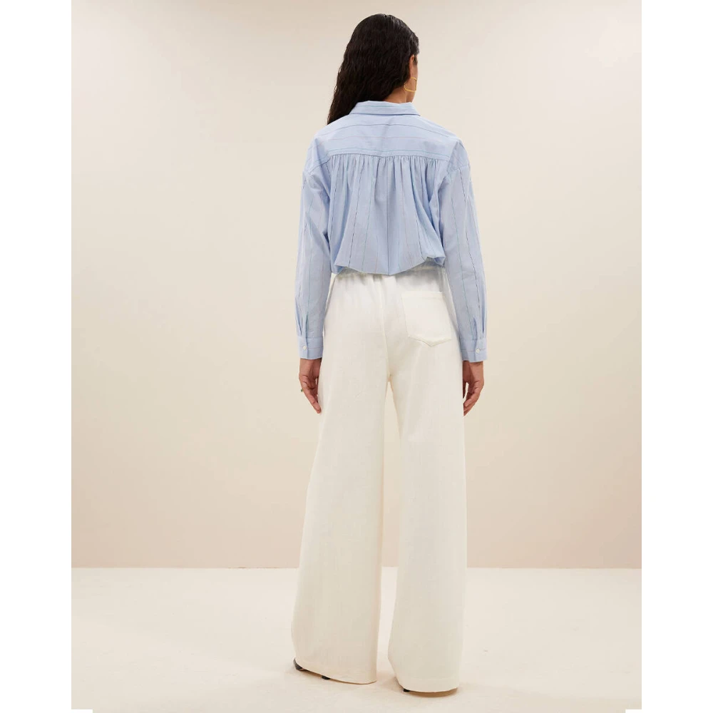 By-Bar Gestreepte Chambray Blouse Blue Dames