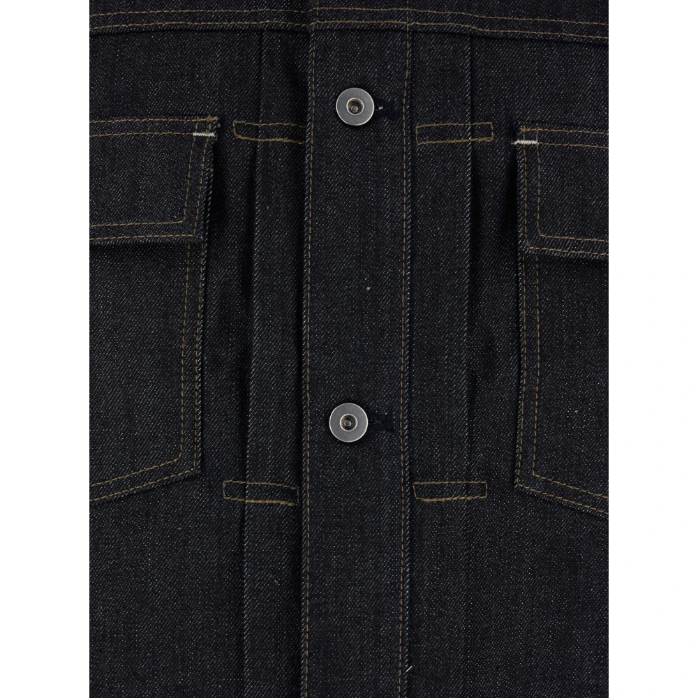 Jil Sander Blauwe Denimjas met Klassieke Kraag Blue Heren