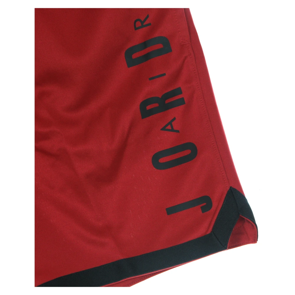 Jordan Grafische Gebreide Basketbalshorts Rood Zwart Red Heren