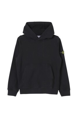 sweat-a-capuche-enfant-noir-manches-longues