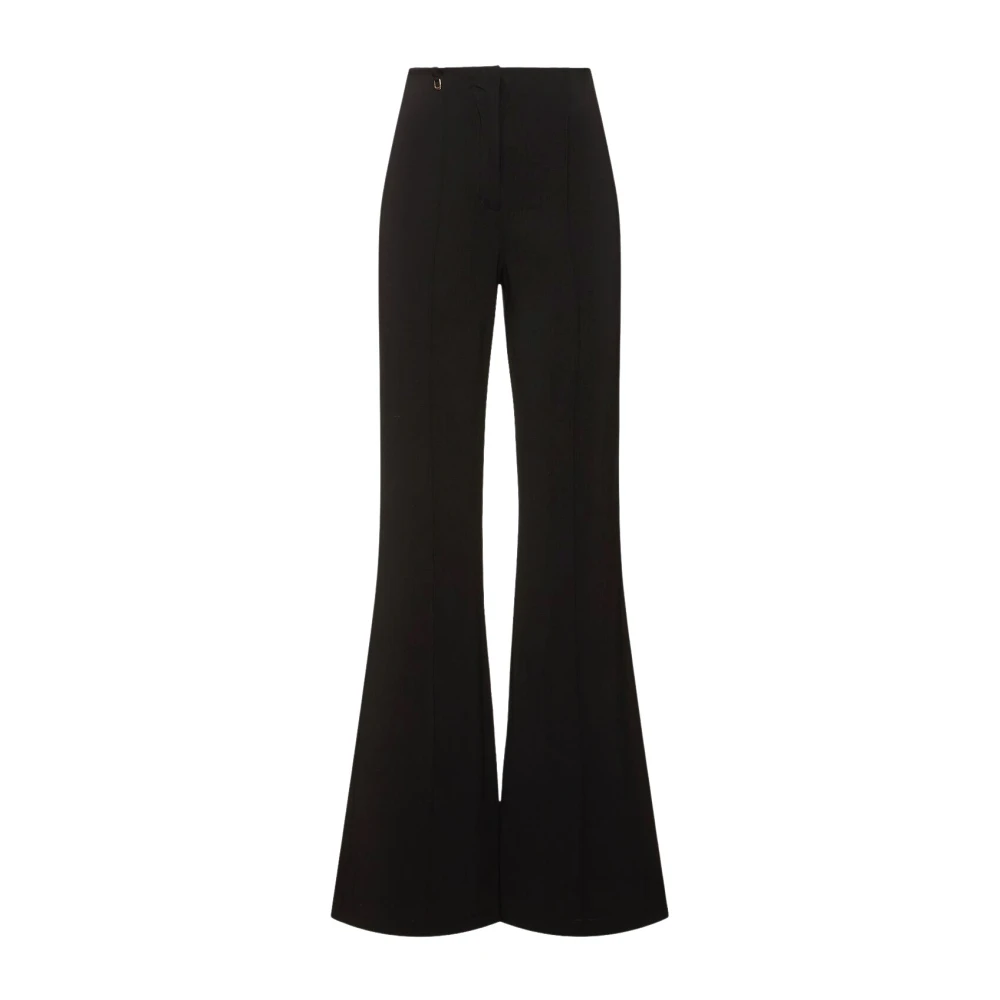 Jacquemus Gedrapeerde Viscose Broek Black Dames