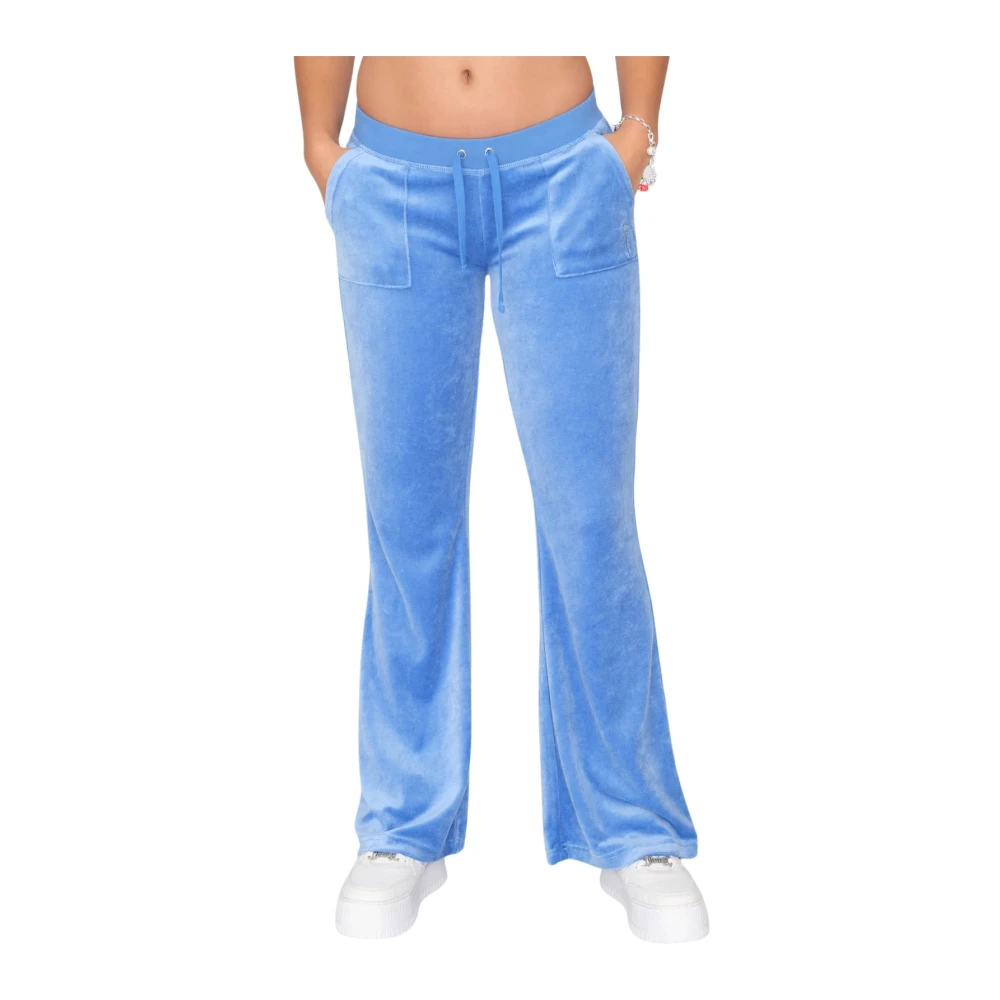 Juicy Couture Ultra Lage Taille Broek Blue Dames