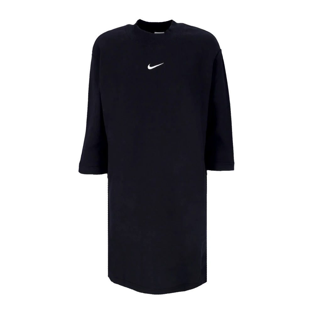 Nike Zwarte Fleece Sportkleding Jurk Phoenix Black Dames
