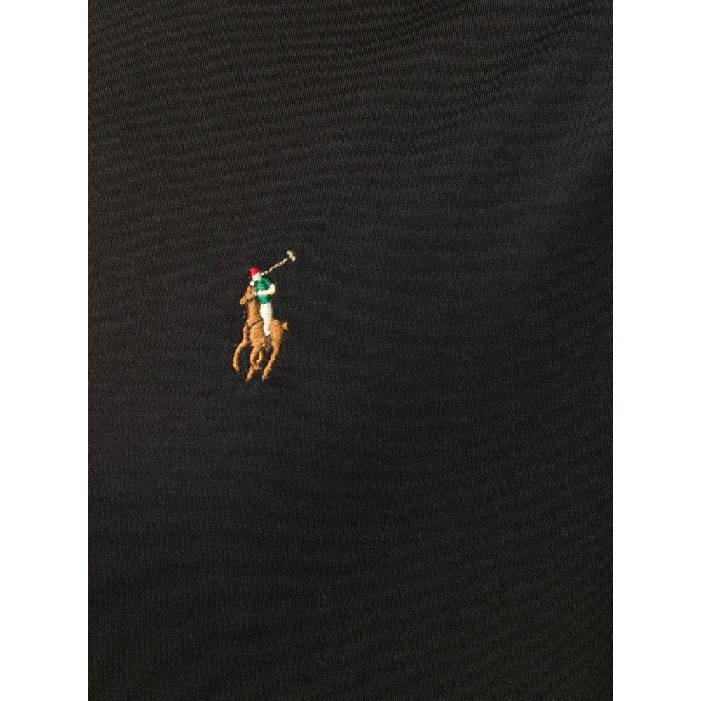 Polo Ralph Lauren Geborduurde Slim Fit Katoenen T-shirt Black Heren