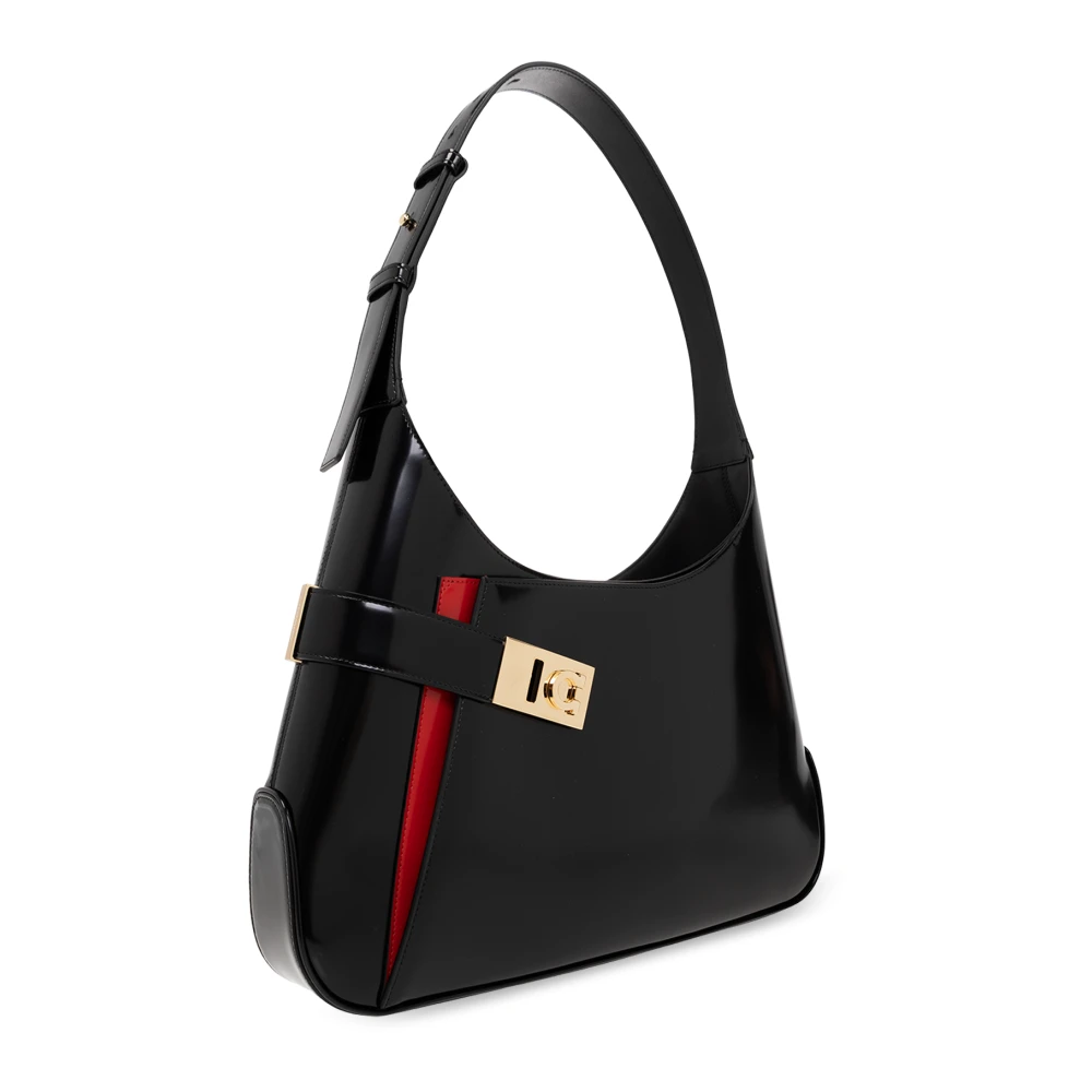Salvatore Ferragamo Schoudertas Arch Black Dames