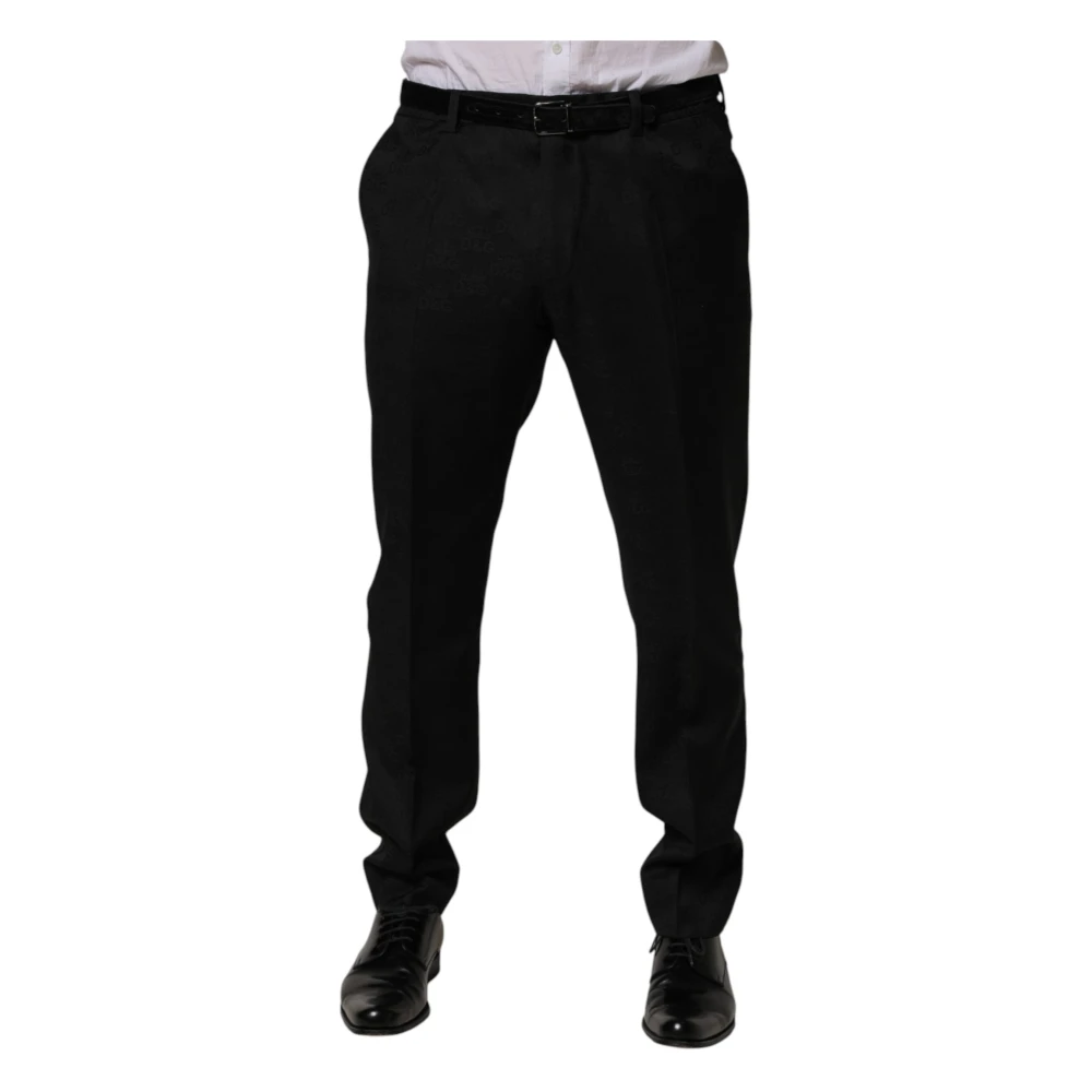 Dolce & Gabbana Men's Black Wool Skinny Dress Formal Trouser Trousers - Suit Trousers - 2XL - Trousers