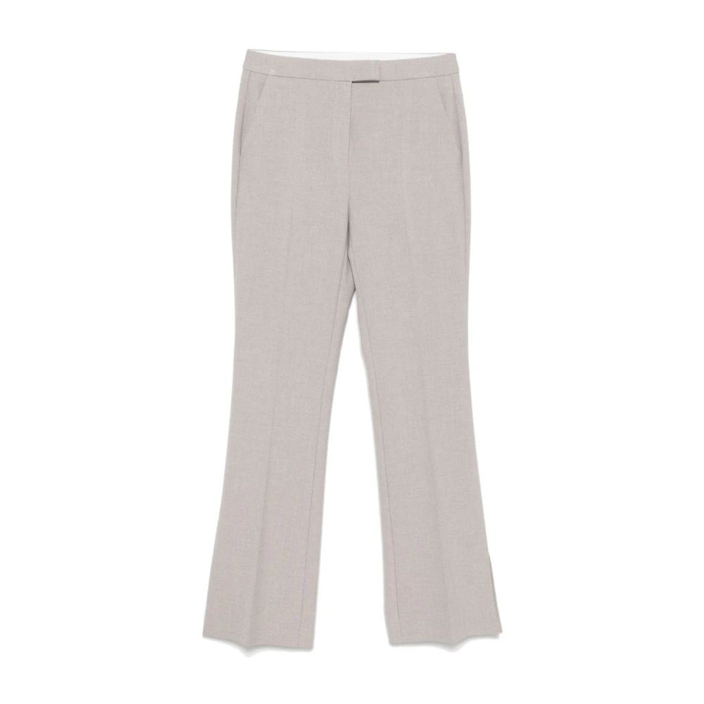 Boss Black Grijze Jersey Textuur Maatwerk Broek Gray Dames