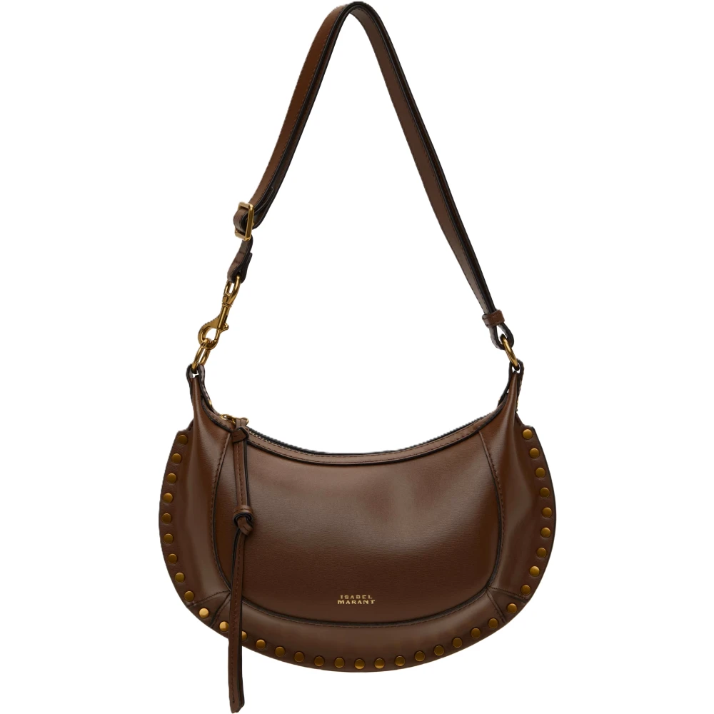 Isabel Marant Étoile Maan Leren Tas met Logo Brown Dames