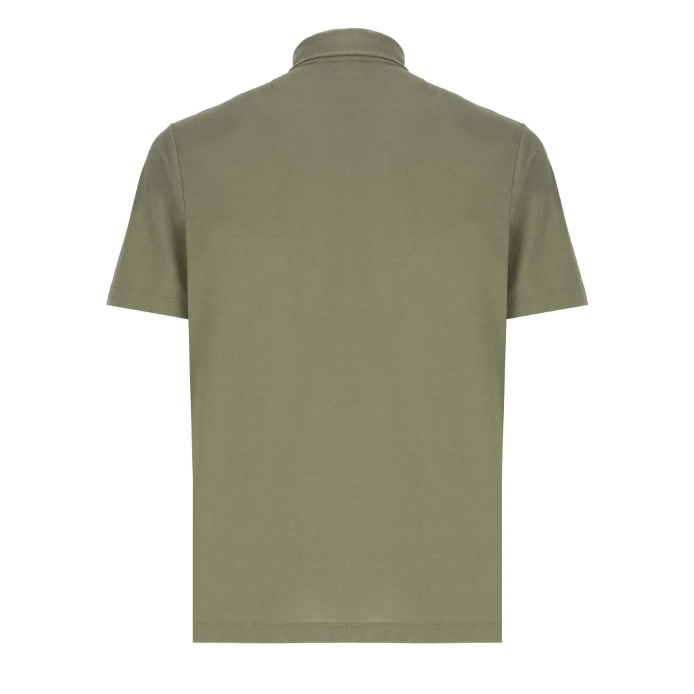 Zanone Groene Katoenen Poloshirt voor Mannen Green Heren