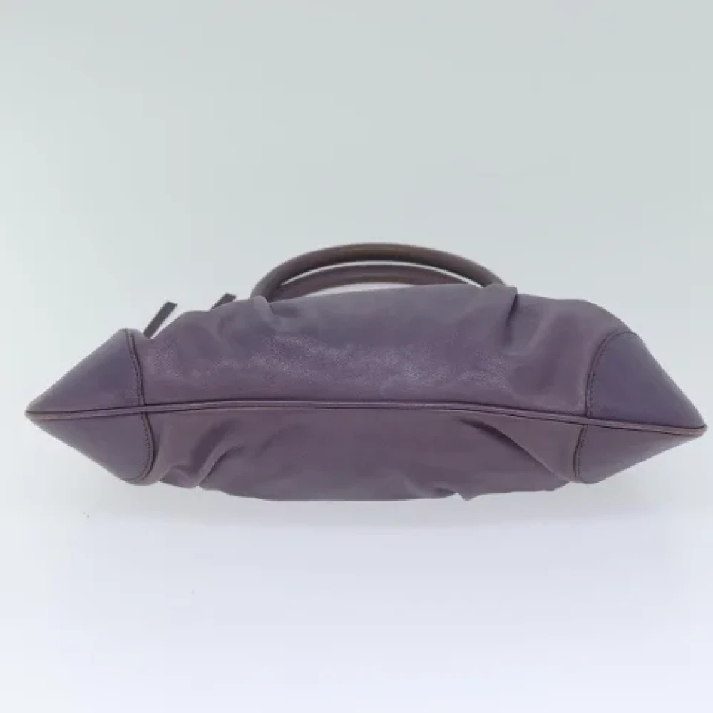 Salvatore Ferragamo Pre-owned Leather shoulder-bags Purple Dames