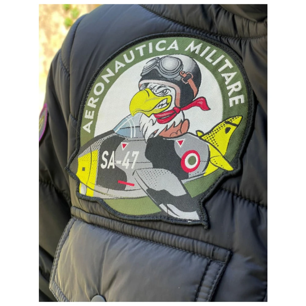 aeronautica militare Kort Jack met Geborduurde Patches Black Dames