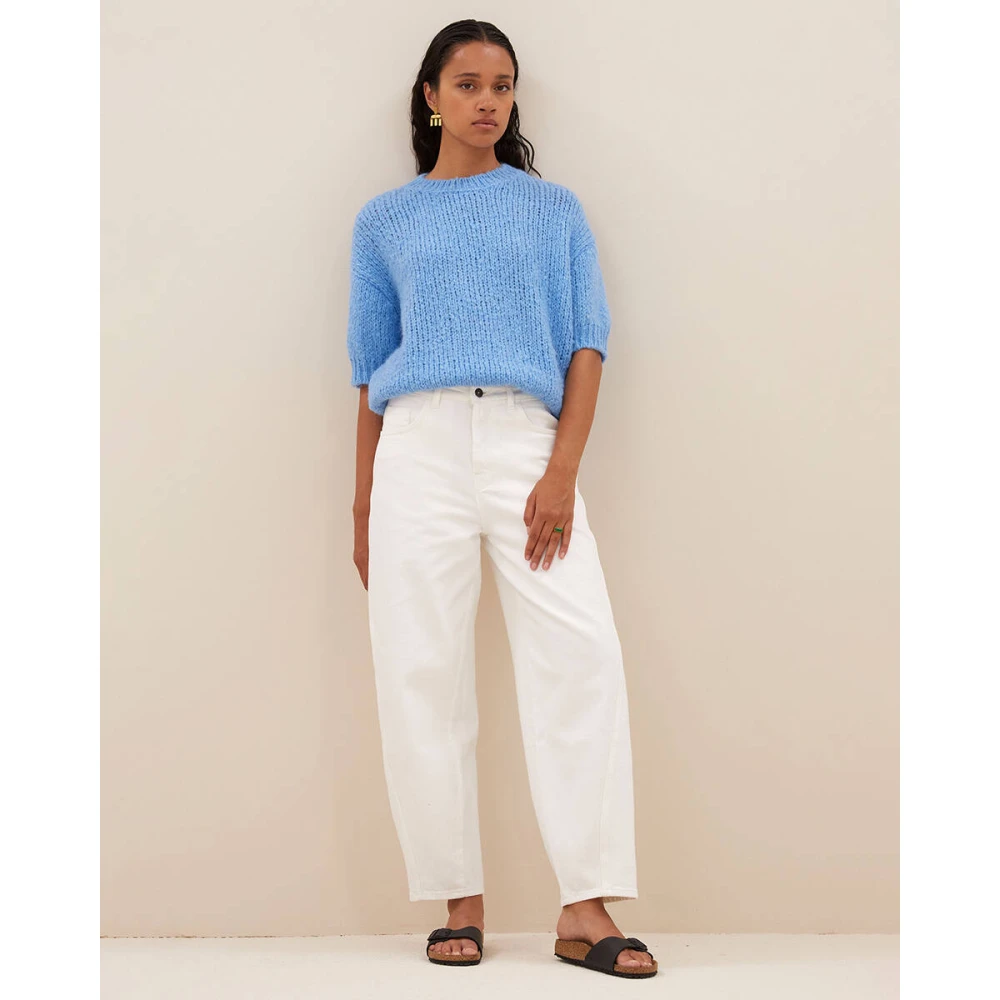 By-Bar Korte Mouw Nino Pullover Blue Dames