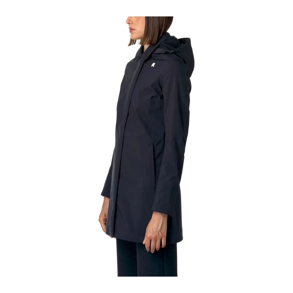 K-way Polyester parka met slim-fit silhouet Blue Dames