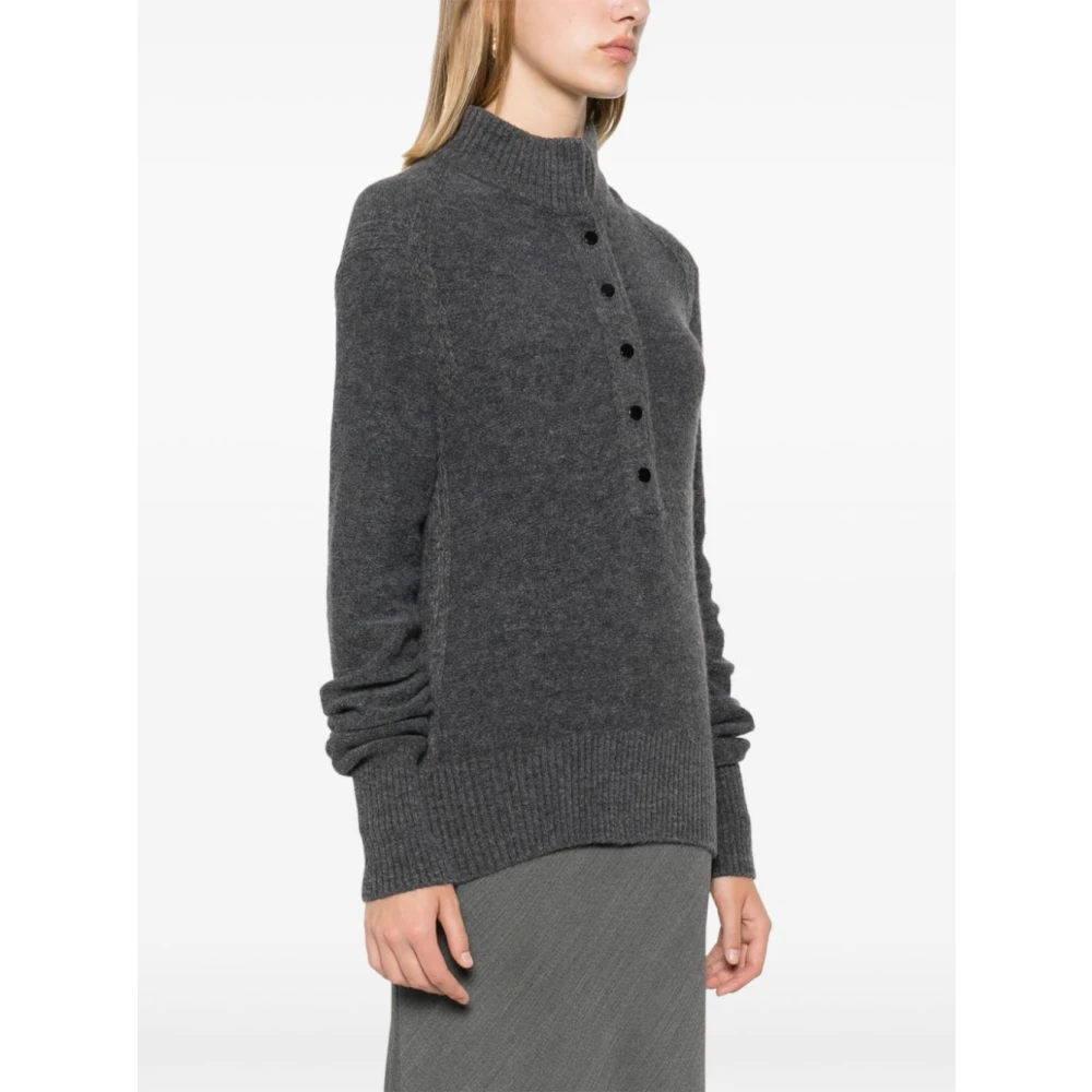 Philosophy di Lorenzo Serafini Grijze Gebreide Wollen Trui Gray Dames