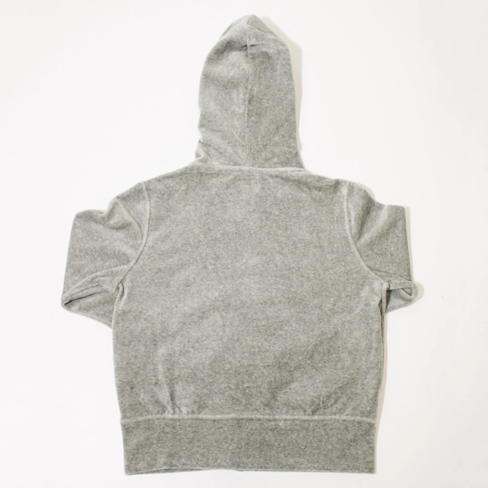 Converse Velour Chuck Hoodie Zip-Throughs Gray Dames