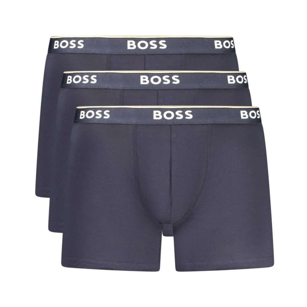 Boss Uomo Navy Per 50475282 Confezione Da 3 Boxer Con Logo (S), Homewear, Cotone - Immagine 5