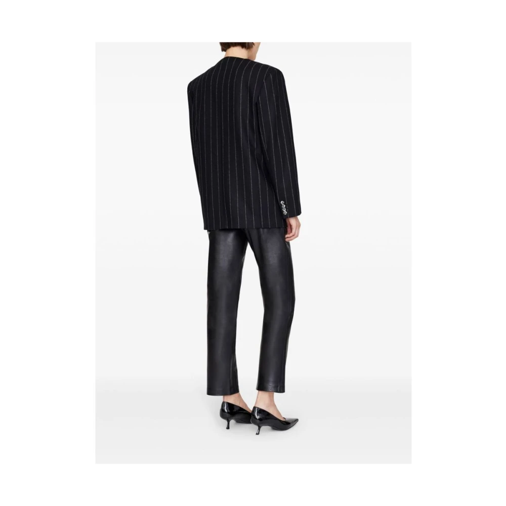 Anine Bing Zwart Wollen Streepjasje Black Dames
