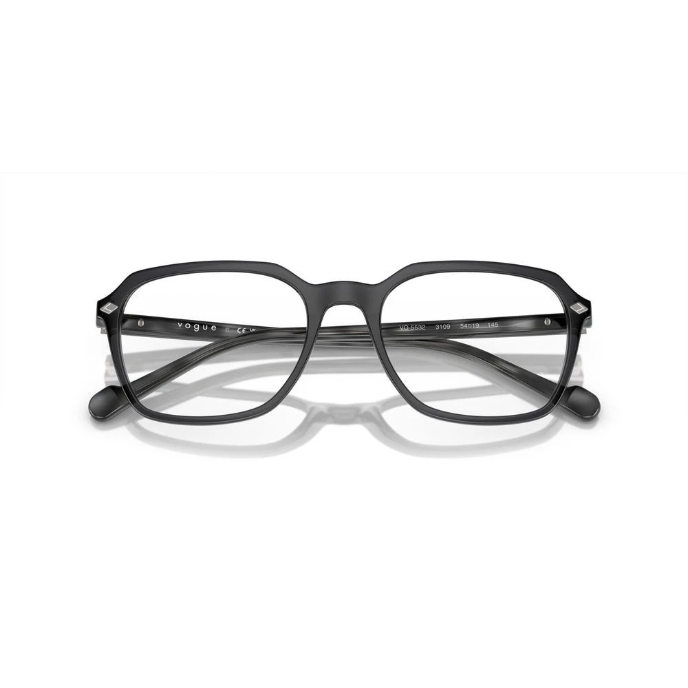 Vogue Dark Grey Transparent Eyewear Frames Black Unisex