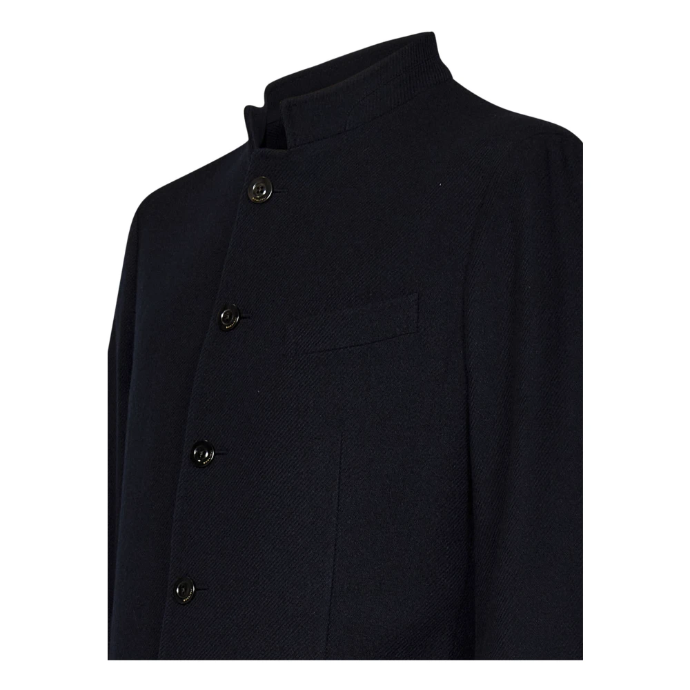 Boglioli Blauwe Wol Kasjmier Jas Blue Heren