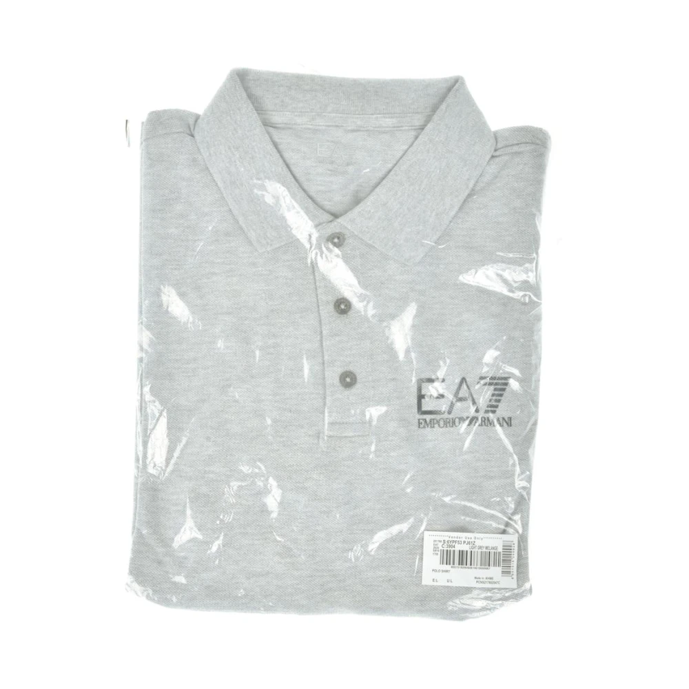 Emporio Armani EA7 Klassieke Polo Shirt voor Mannen Gray Heren