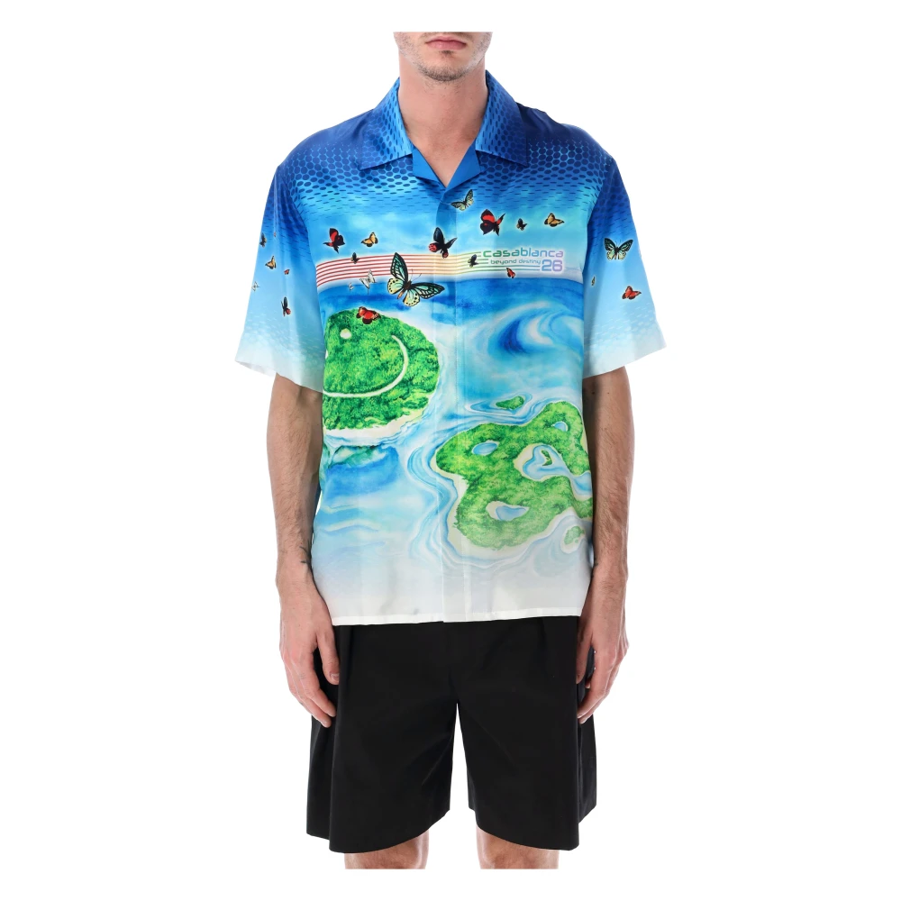 Casablanca Men's Beyond Destiny Cuban Collar Ss Shirt