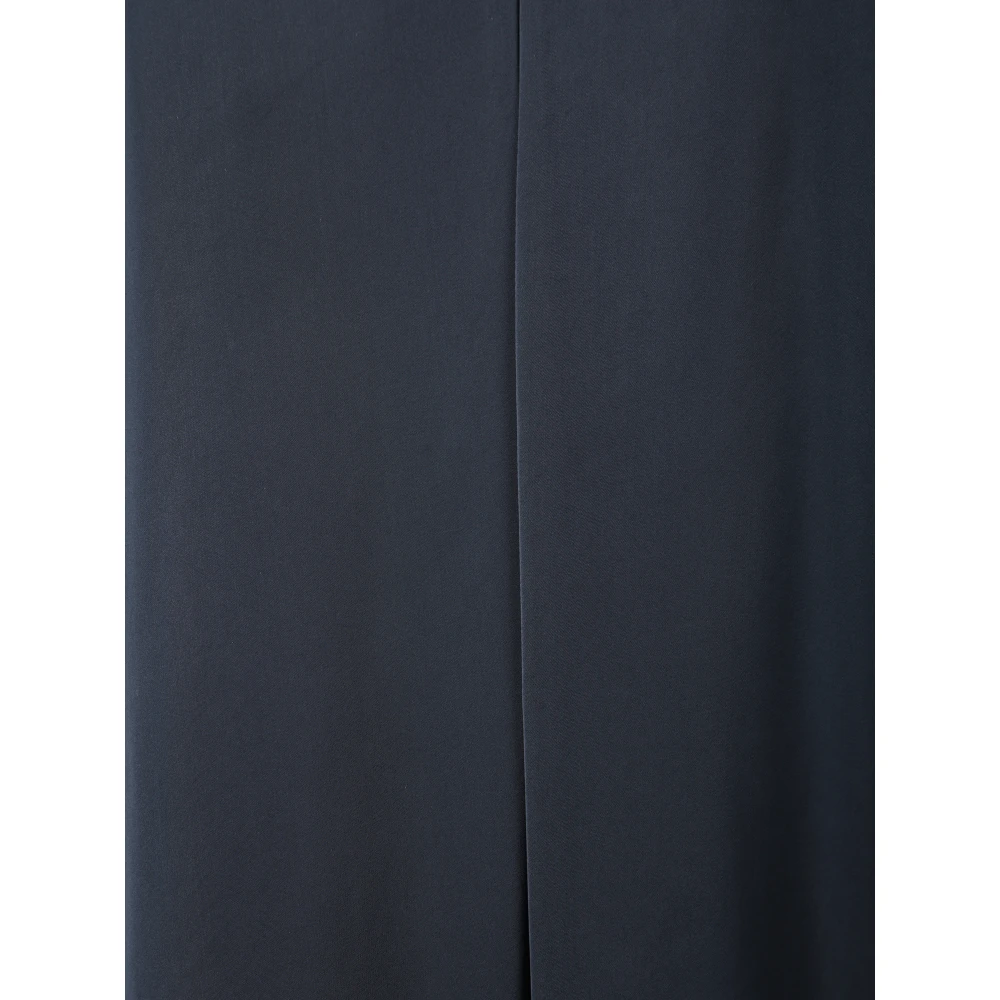 Fabiana Filippi Midnight Blue Satin Viscose Top Blue Dames