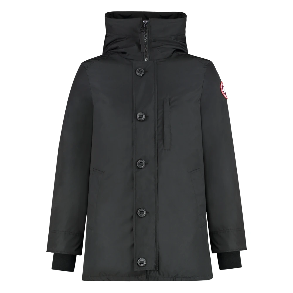 Canada Goose Parka met capuchon en logopatch Black Heren