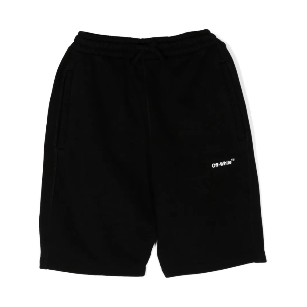 Off White Svarta Shorts för Pojkar Black, Pojke